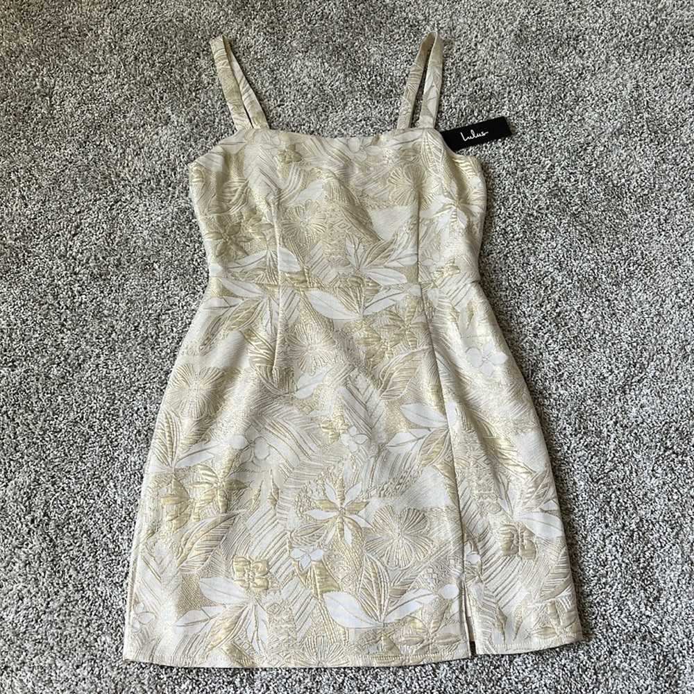Lulu's Ivory Sheath Sleeveless Dress